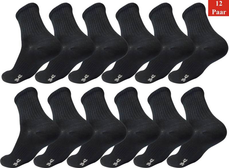 EloModa Sportsocken 12 Paar Damen Sport Sneaker Socken Quarter Socks Kurzsocken Halbsocken (12-Paar) von EloModa