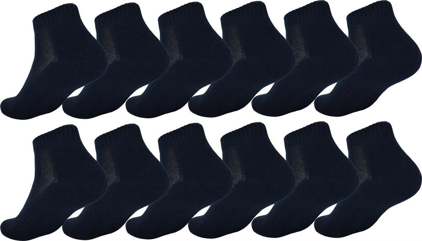 EloModa Sportsocken 12 Paar Sport Frottee Sneaker Socken Herren Damen Quarter Socks Kurzso (12-Paar) Atmungsaktiv von EloModa
