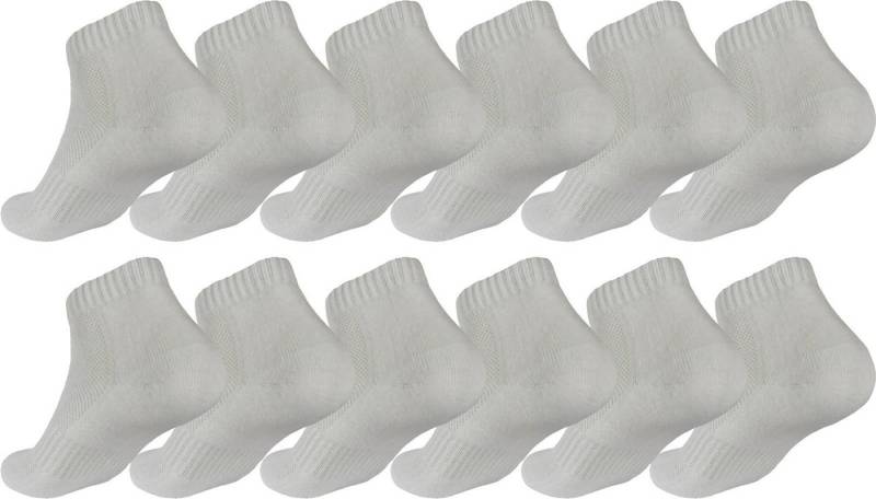 EloModa Sportsocken 12 Paar Sport Frottee Sneaker Socken Herren Damen Quarter Socks Kurzso (12-Paar) Atmungsaktiv von EloModa