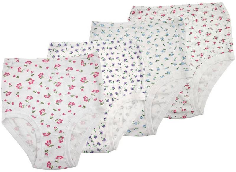EloModa Taillenslip 4x Damen Slips Unterhosen Unterwäsche Baumwolle, (4-St) von EloModa