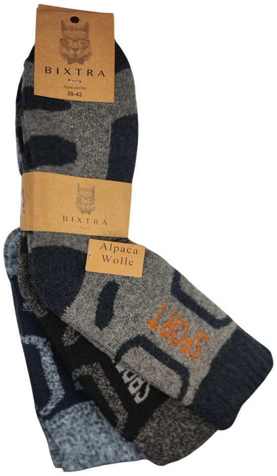 EloModa Thermosocken 3 Paar Alpaka Socken Wollsocken Herren Wintersocken, Gr. 39-42 43-46 (3-Paar) von EloModa