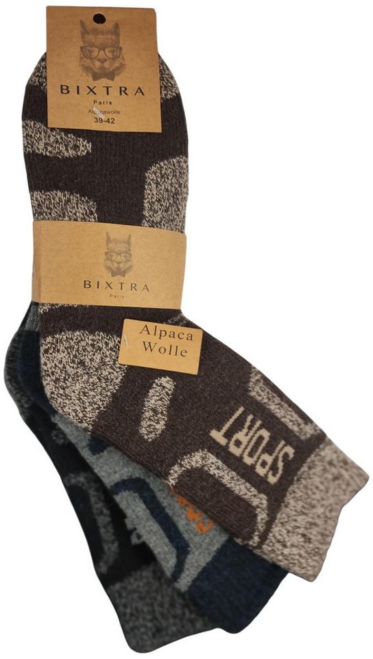 EloModa Thermosocken 3 Paar Alpaka Socken Wollsocken Herren Wintersocken, Gr. 39-42 43-46 (3-Paar) von EloModa