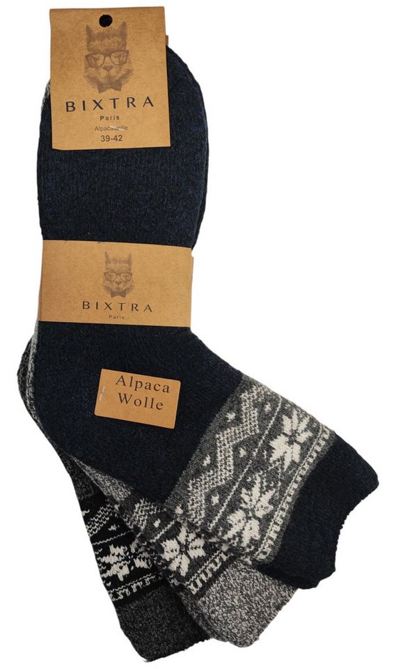 EloModa Thermosocken 3 Paar Alpaka Socken Wollsocken Herren Wintersocken, Gr. 39-42 43-46 (3-Paar) von EloModa