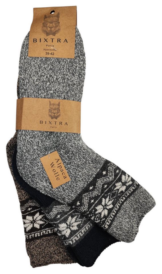 EloModa Thermosocken 3 Paar Alpaka Socken Wollsocken Herren Wintersocken, Gr. 39-42 43-46 (3-Paar) von EloModa