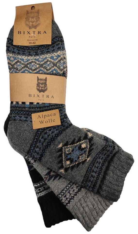 EloModa Thermosocken 3 Paar Alpaka Socken Wollsocken Herren Wintersocken, Gr. 39-42 43-46 (3-Paar) von EloModa
