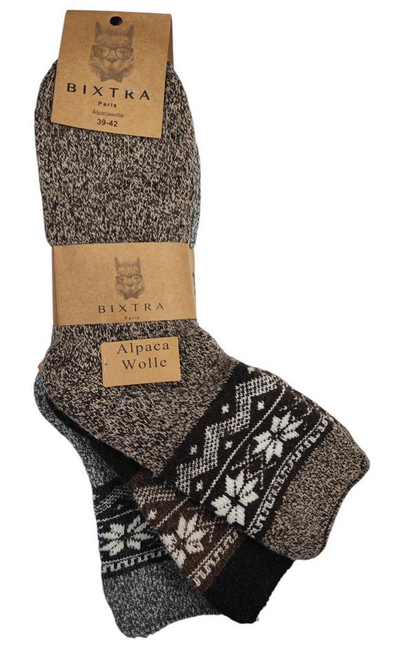EloModa Thermosocken 3 Paar Alpaka Socken Wollsocken Herren Wintersocken, Gr. 39-42 43-46 (3-Paar) von EloModa