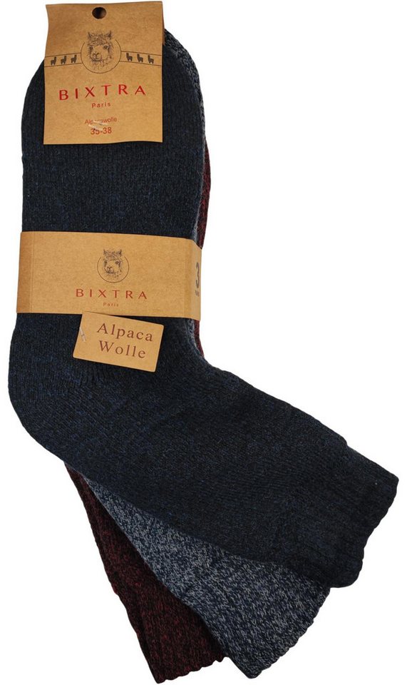 EloModa Thermosocken 3 Paar Damen Alpaka Socken Wollsocken Wintersocken, (3-Paar) von EloModa