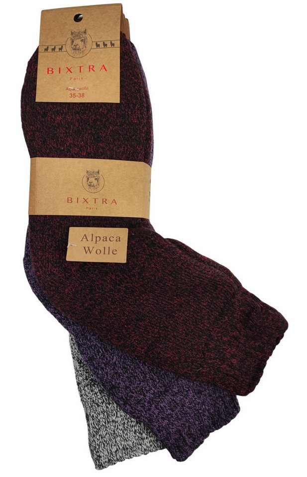 EloModa Thermosocken 3 Paar Damen Alpaka Socken Wollsocken Wintersocken, (3-Paar) von EloModa