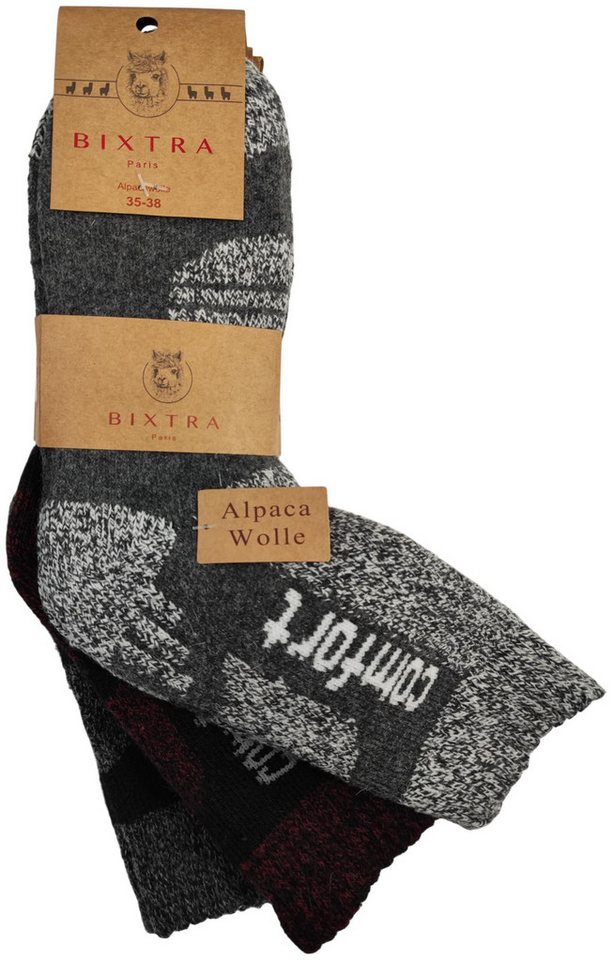 EloModa Thermosocken 3 Paar Damen Alpaka Socken Wollsocken Wintersocken, (3-Paar) von EloModa