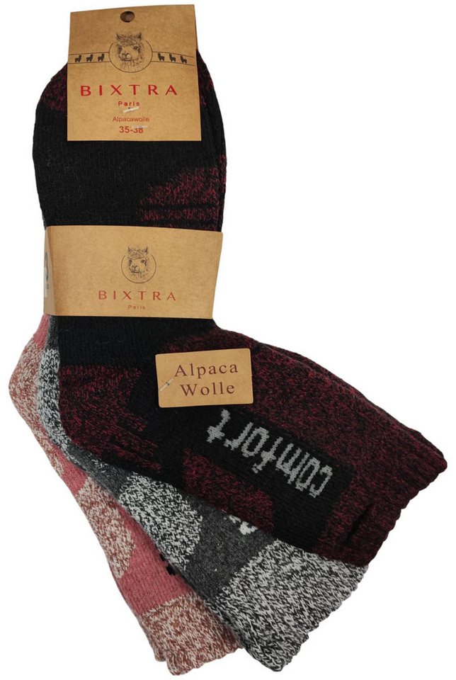 EloModa Thermosocken 3 Paar Damen Alpaka Socken Wollsocken Wintersocken, (3-Paar) von EloModa