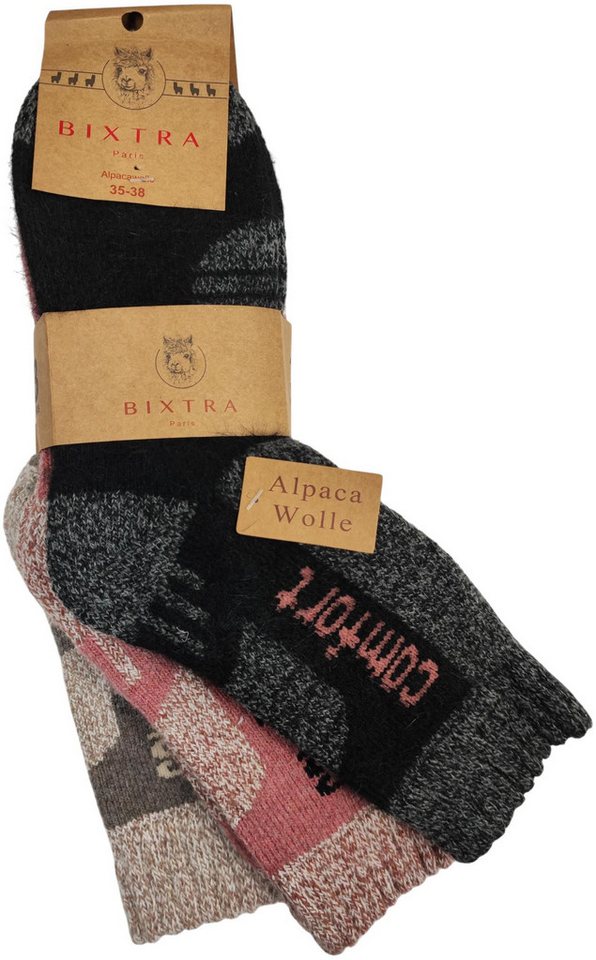 EloModa Thermosocken 3 Paar Damen Alpaka Socken Wollsocken Wintersocken, (3-Paar) von EloModa