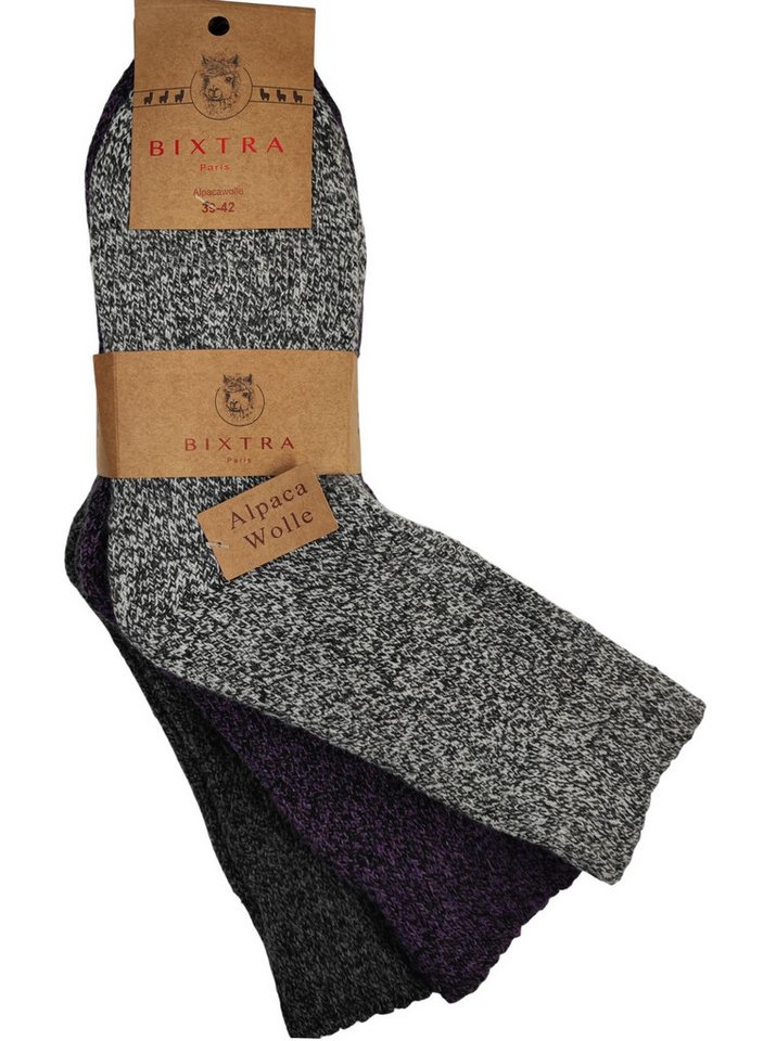 EloModa Thermosocken 3 Paar Damen Alpaka Socken Wollsocken Wintersocken, (3-Paar) von EloModa