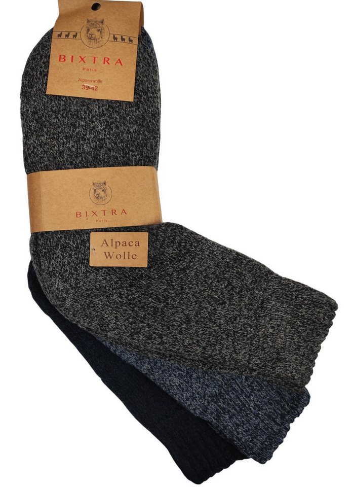 EloModa Thermosocken 3 Paar Damen Alpaka Socken Wollsocken Wintersocken, (3-Paar) von EloModa