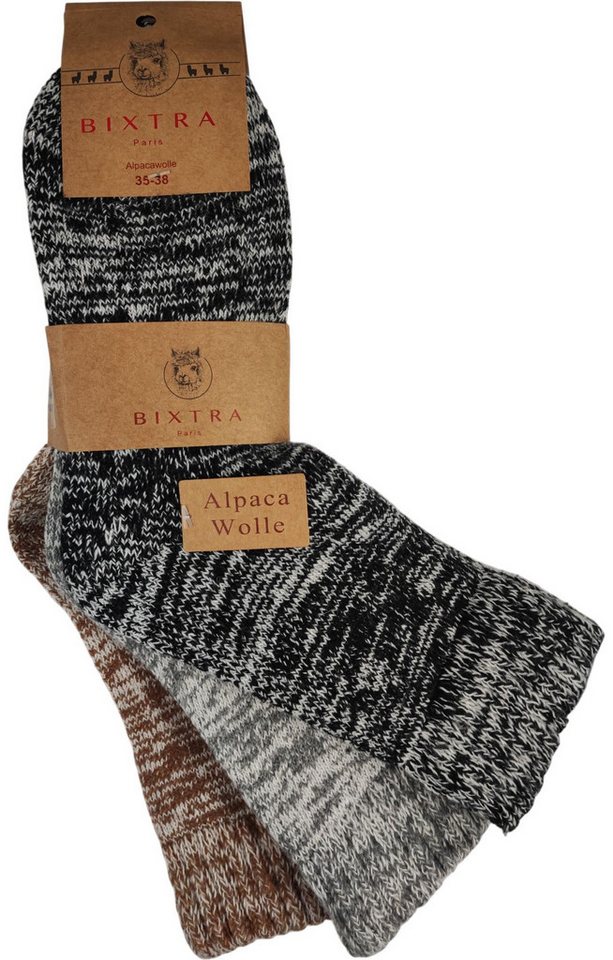 EloModa Thermosocken 3 Paar Damen Alpaka Socken Wollsocken Wintersocken, Gr. 35-38 39-42 (3-Paar) von EloModa