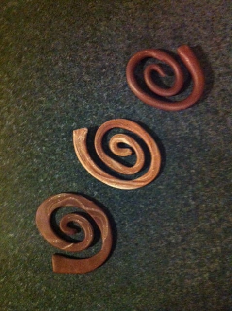 Schal-Spiral-Ring, Geschnitzten Braun Marmorierte von ElokintCreations