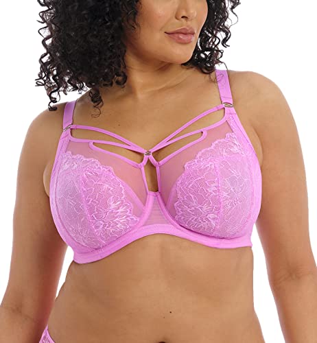 Elomi Damen Brianna Strappy Underwire Bra Plunge-BH, Undurchsichtige, Sehr Pink, 38HH Elomi Damen Brianna Strappy Underwire Bra Plunge-BH, Undurchsichtige, Sehr Pink, 38HH von Elomi