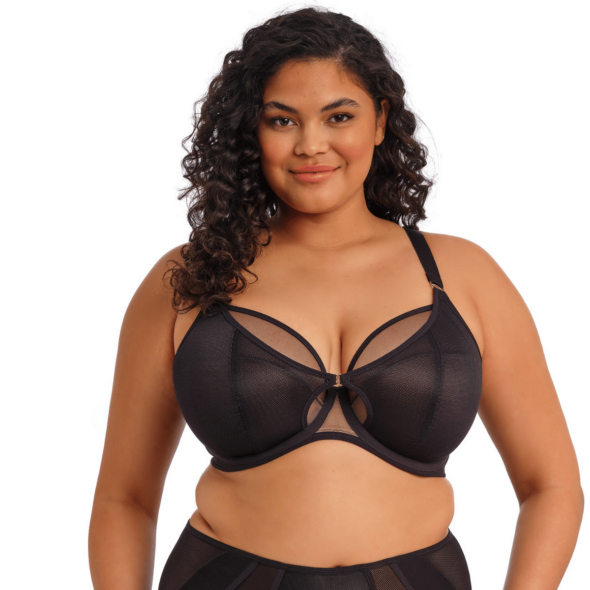 Elomi Kintai Plunge BH, Schwarz, Größe: 85H, Damen von Elomi