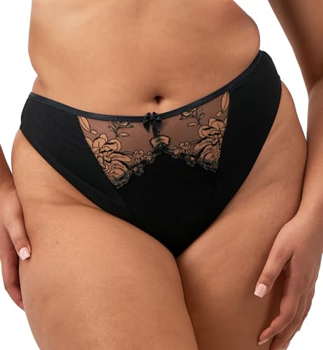 Elomi Teagan String (302670), Größe XXL, Schwarz/Mandel, Schwarz, XXL von Elomi