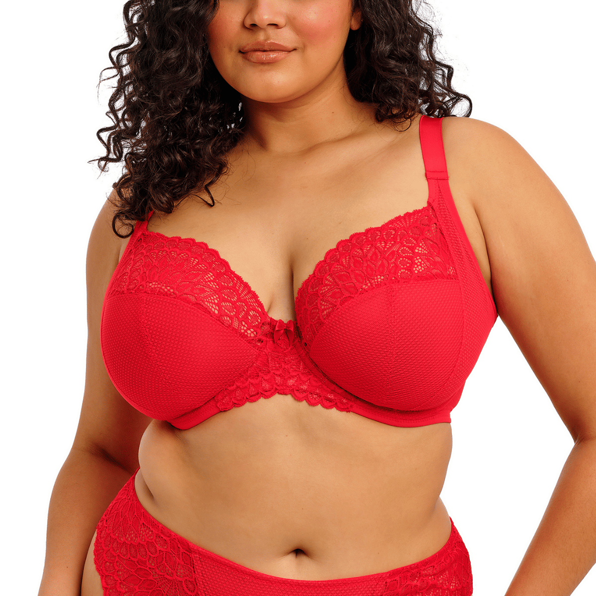 Elomi Tiernie Plunge BH, Rot, Größe: 90H, Damen von Elomi