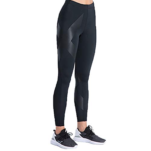 Elonglin Damen Hohe Taille Yoga Hose Sporthose Sport Leggings Fitnesshose Frauen Bauchkontrolle Training Jogginghose Stretch Schnell trocknend Schwarz 3XS von Elonglin