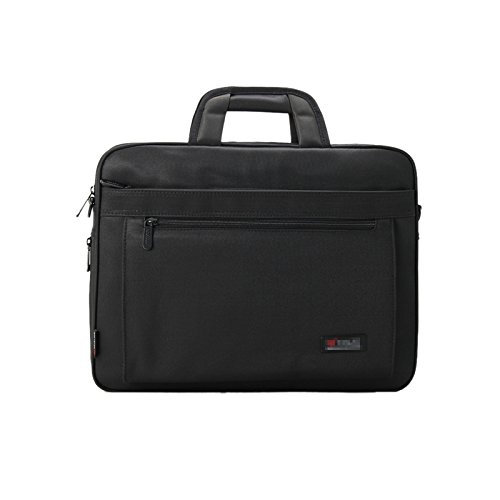 Elonglin Herren Business Aktentasche Laptoptasche Tasche Schwarz 36,4 x 28,2 x 1,6cm 1 von Elonglin