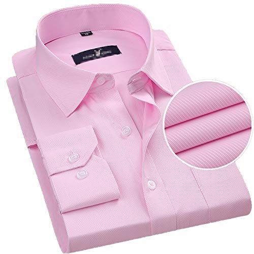 Elonglin Herren Hemd Businesshemd Freizeithemd Shirts Bügelfreies Klassik Basic Stil 13 Gestreift Pink EU M/L =Asie 40 Elonglin Herren Hemd Businesshemd Freizeithemd Shirts Bügelfreies Klassik Basic Stil 13 Gestreift Pink EU M/L =Asie 40 von Elonglin