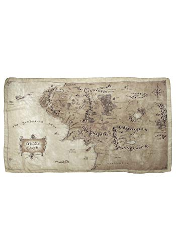 Lightweight Scarf Map of Middle Earth Lord of The Rings Standard von Elope