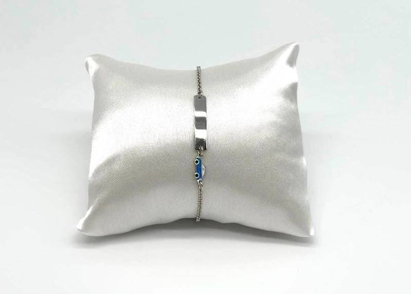Car Bracelet Blue Silver 925 | Children's For Boys Handmade von EloureJewelry