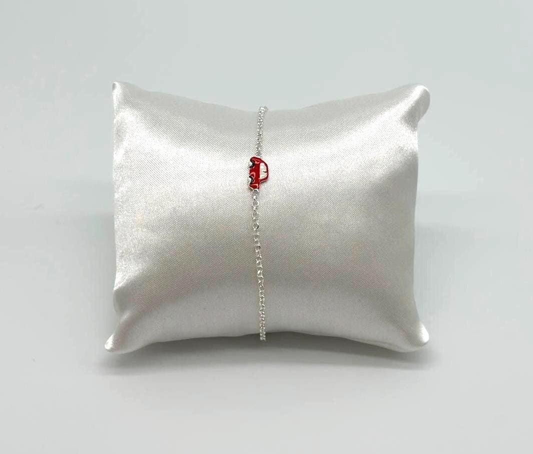 Car Bracelet Red Silver 925 | Children's For Boys & Girls, Handmade von EloureJewelry