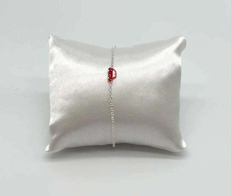Car Bracelet Red Silver 925 | Children's For Boys & Girls, Handmade von EloureJewelry