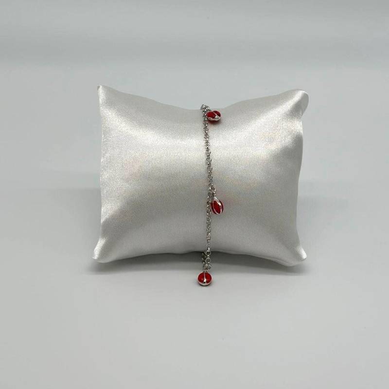 Children's Bracelet 925 Sterling Silver Ladybug - Lucky Charm Jewelry, Adjustable, Gift For Boys & Girls von EloureJewelry