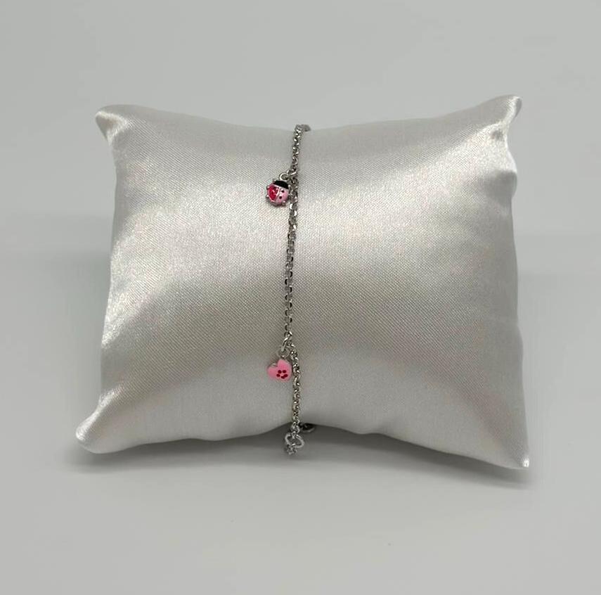 Children's Bracelet Silver 925 With Ladybugs | Handmade Lucky Charm Gift For Children von EloureJewelry