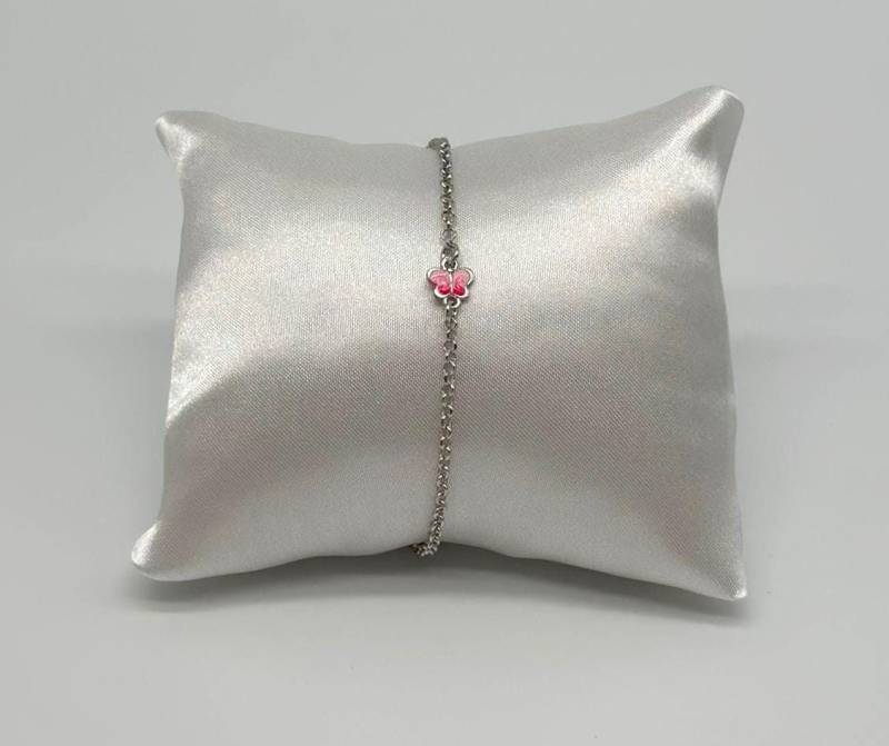 Children's Bracelet, Silver 925 Rhodium-Plated Butterfly, Charm Handmade Adjustable, For Girls, Babies Children's Bracelet, Silver 925 Rhodium-Plated Butterfly, Charm Handmade Adjustable, For Girls, Babies von EloureJewelry