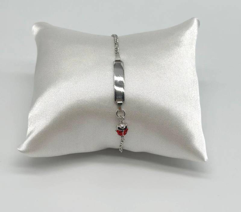 Kinder Armband Silber 925 Mit Marienkäfer | Personalisierbar Handgemacht Glücksbringer Für Mädchen Kinder Armband Silber 925 Mit Marienkäfer | Personalisierbar Handgemacht Glücksbringer Für Mädchen von EloureJewelry
