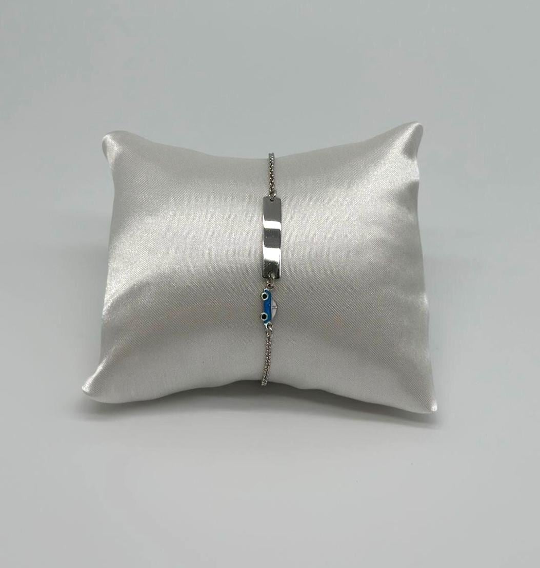 Children's Bracelet Car, 925 Silver, Rhodium-Plated, Enamel, Engraving, Gift, Baptism, Birthday, Baby von EloureJewelry