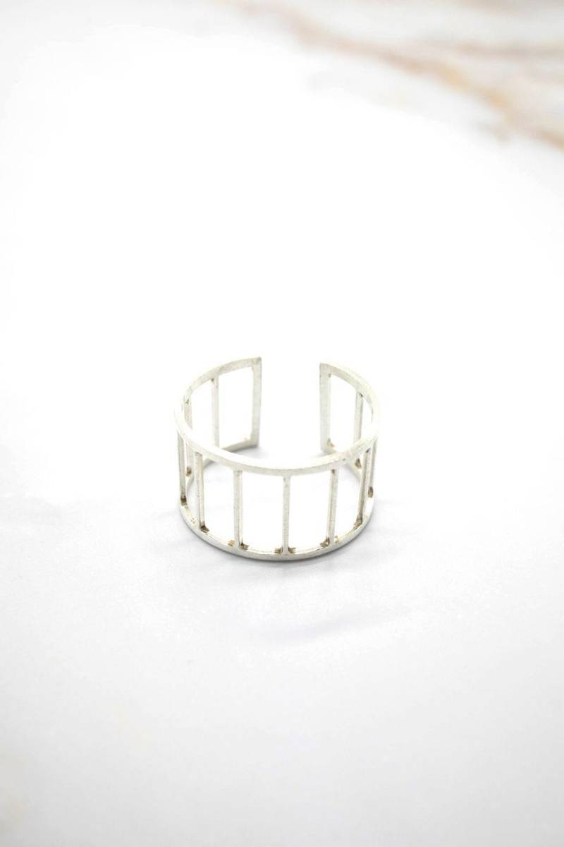 Silber Ring. Käfig. Sterling Silber 925. Flexibler Silberne Handgearbeitete Ringe Silber Ring. Käfig. Sterling Silber 925. Flexibler Silberne Handgearbeitete Ringe von Elpezdorado