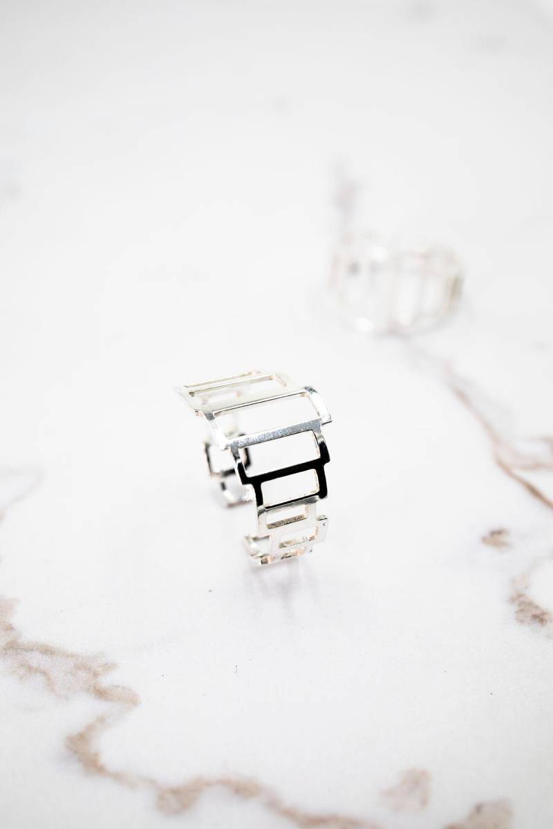 Silber Ring. Rechtecke. Sterling Silber 925. Flexibler Silberne Handgearbeitete Ringe Silber Ring. Rechtecke. Sterling Silber 925. Flexibler Silberne Handgearbeitete Ringe von Elpezdorado