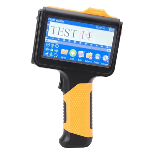 Handheld-Tintenstrahldruckerpistole, 600DPI mit 42 Ml Schnelltuppler-Tintenpatrone Tragbarer Handheld-Drucker für Text/Barcode/Logo/Counter/Batchnummer/Date Coder, Druck auf von Elprico