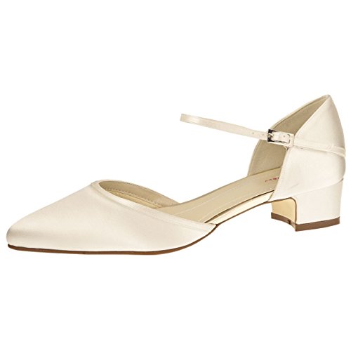 Rainbow Club Brautschuhe Piper - Damen Pumps 37 EU Ivory/Creme Satin von Rainbow Club