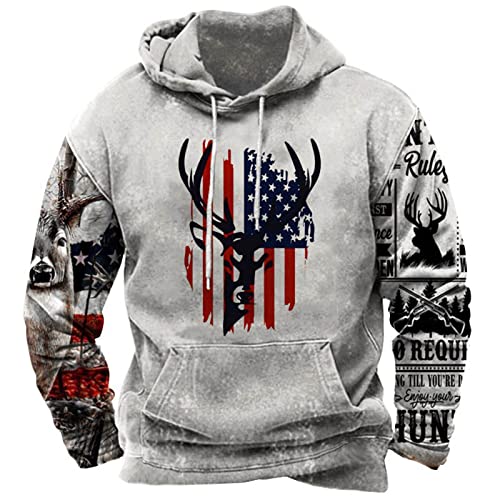 Elsa Keith Hoodie Herren Kapuzenpullover Langarm Sweatshirt Basic Rundhals Pullover mit Tasche Kapuzenjacke 2024 Winter Jacket Jacke Freizeit Sport Sweatjacke Passform Bequem Top Warm Streetwear von Elsa Keith