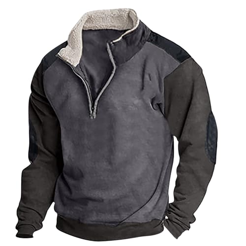 Elsa Keith Pullover Herren V-Ausschnitt Sweatshirt Classic Premium Strickpullover Langarm Outdoor Kapuzenjacke Winter Sport Sweater Lässiges Outdoor Langarmshirt 2025 Bequem Top Passform Sweatjacke von Elsa Keith