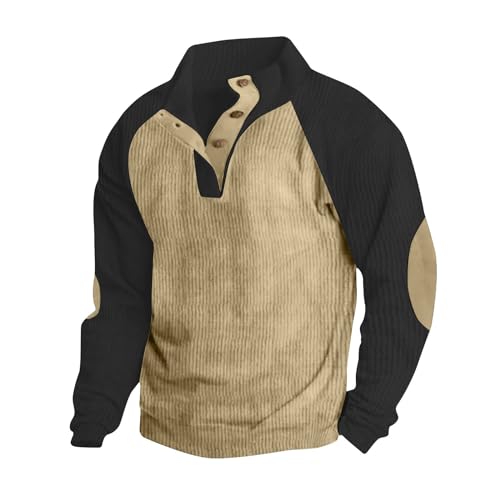 Elsa Keith Pullover Herren V-Ausschnitt Sweatshirt Classic Premium Strickpullover Langarm Outdoor Kapuzenjacke Winter Sport Sweater Lässiges Outdoor Langarmshirt 2025 Bequem Top Passform Sweatjacke von Elsa Keith