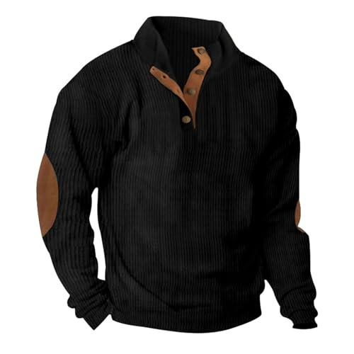 Elsa Keith Pullover Herren V-Ausschnitt Sweatshirt Classic Premium Strickpullover Langarm Outdoor Kapuzenjacke Winter Sport Sweater Lässiges Outdoor Langarmshirt 2025 Bequem Top Passform Sweatjacke von Elsa Keith