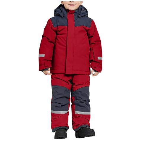 Elsa Keith Schneeanzug Kinde Klassisch Einteilige Schneeoverall Winddicht Wasserdicht Skioverall Thermisch Warm KinderOverall Thermo Outdoor Bergsteigen Funktionsanzug Winter Sport Schneekleidung von Elsa Keith