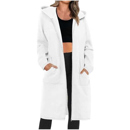 Sweatjacke Damen Zipper Jacke Casual Langarm Freizeitjacke Elegant Einfarbig Übergangsjacke Bequem Pilotenjacke Locker Outwear Lässig Bikerjacke Fitness Trainingsjacke Zip Up Sportjacke von Elsa Keith