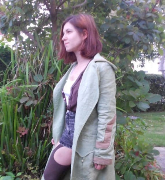 Alice "Resident Evil' Trenchcoat. Leinen Und Wildleder Cosplay Duster Mantel von ElsaEmporium