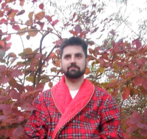 Tartan Fleece Morgenmantel. "Fred Claus' von ElsaEmporium