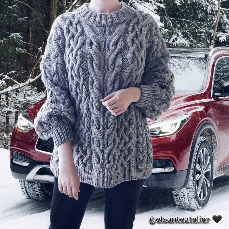 Grobstrick-Pullover Mit Zopfmuster - Handgefertigter Pullover Warmer, Gemütlicher Herbst-Winter-Pullover Handgestrickter Auf Bestellung Grobstrick-Pullover Mit Zopfmuster - Handgefertigter Pullover Warmer, Gemütlicher Herbst-Winter-Pullover Handgestrickter Auf Bestellung von ElsanteAtelier