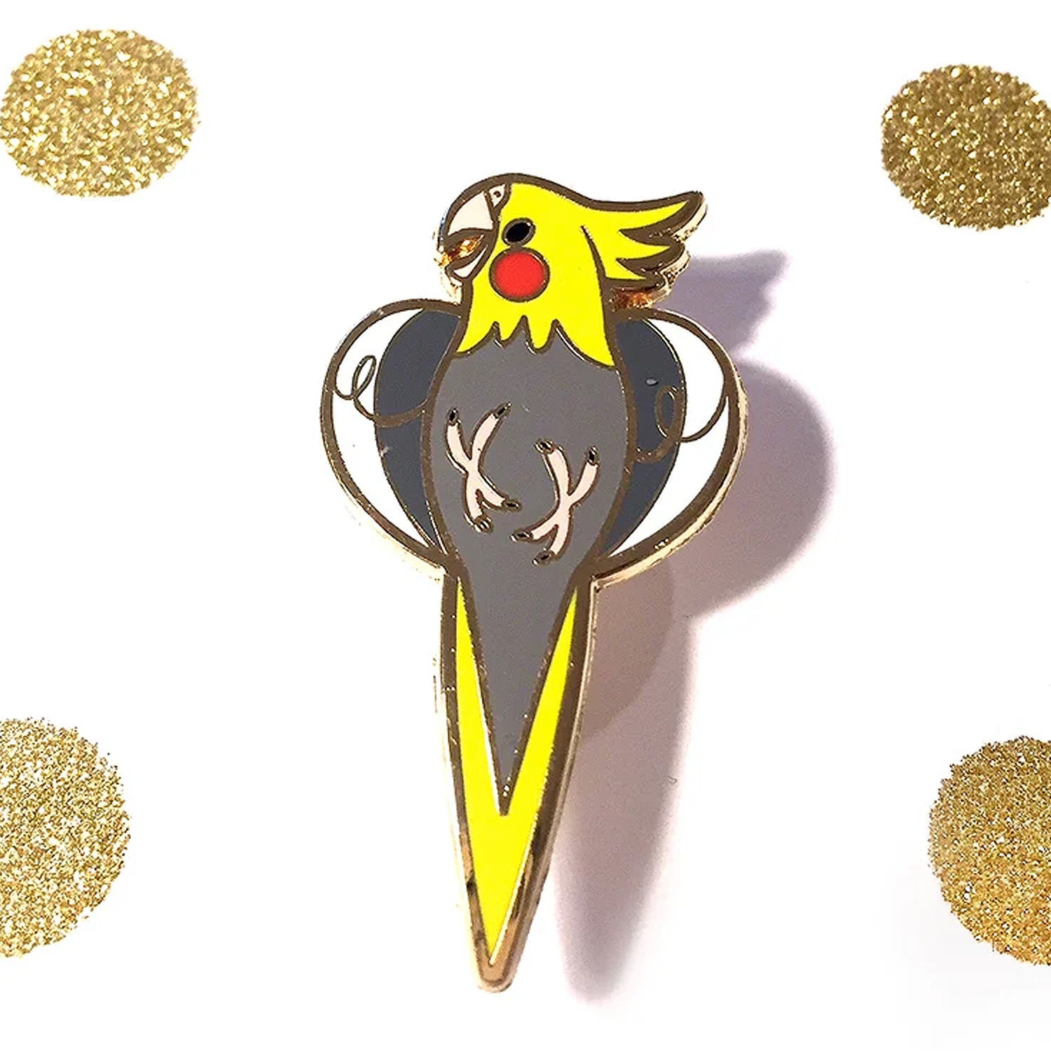 Pinker Nymphensittich Emaille Pin von Elsasketch