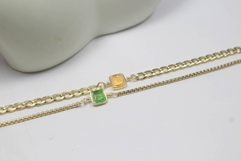 2 Reihen Geburtssteine Halskette. Gestapeltes 2Er Set. Platz Birthstone Jewelry.personalized Freund Freundin Geschenk. Benutzerdefinierte 2 Reihen Geburtssteine Halskette. Gestapeltes 2Er Set. Platz Birthstone Jewelry.personalized Freund Freundin Geschenk. Benutzerdefinierte von ElseCreation